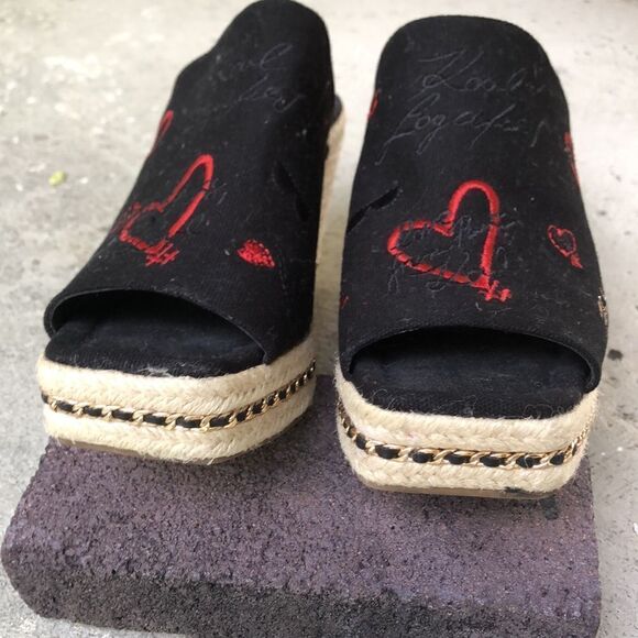 Karl Lagerfeld Corissa Embroidered wedge - Picture 4 of 8